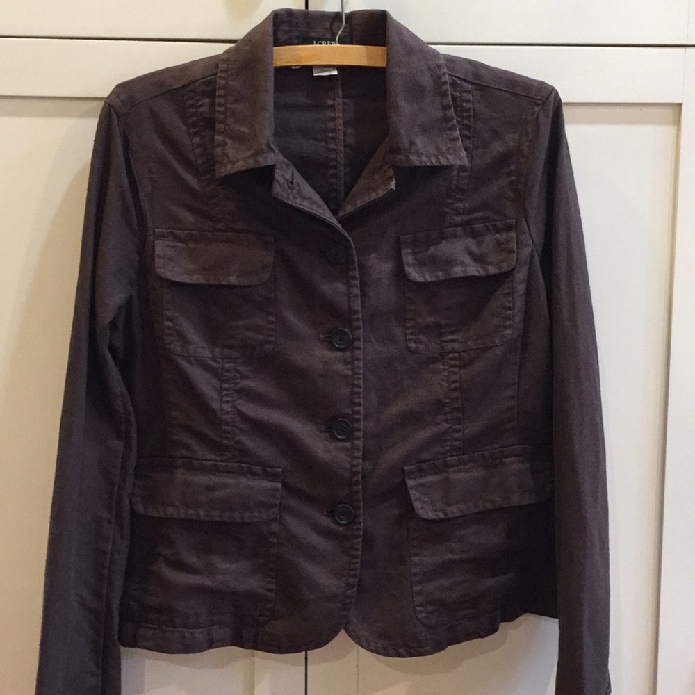 J Crew Linen Blend Jacket